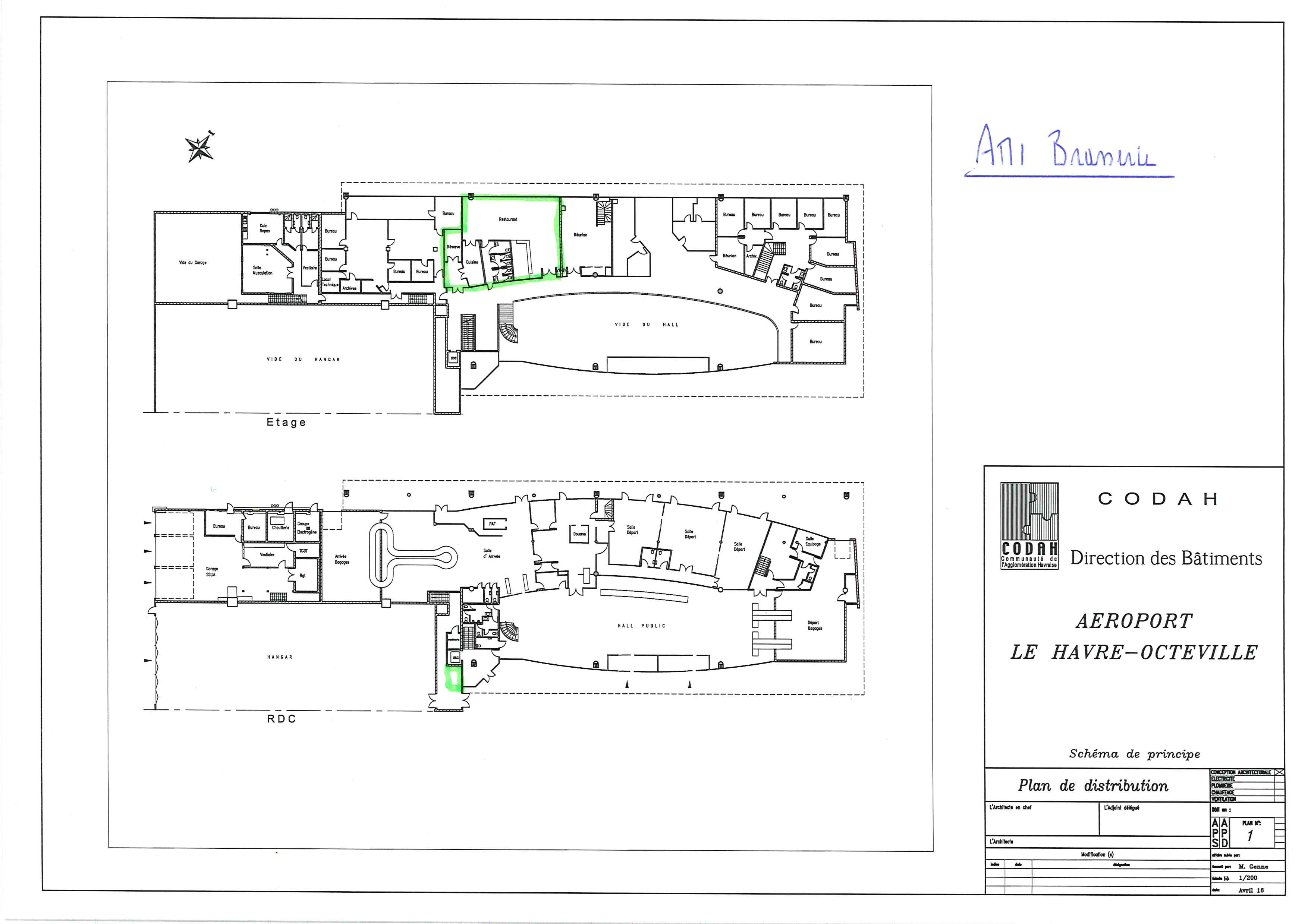 Plan d'identification de la Brasserie.